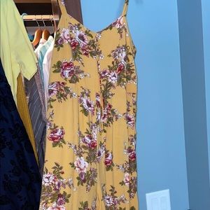 yellow flower jumpsuit